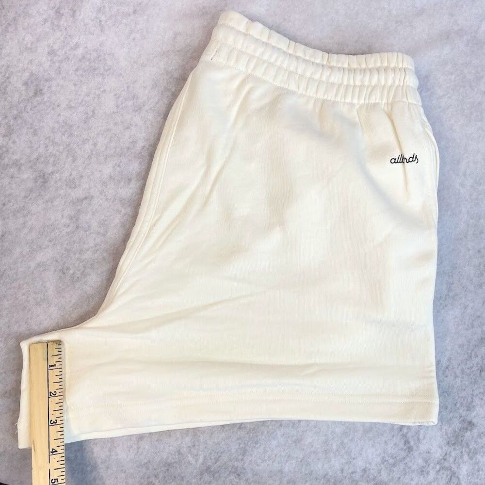 allbirds Sweat Shorts Womens 2XL White Cotton Hemp Knit Lounge Athleisure NEW! - Picture 11 of 12